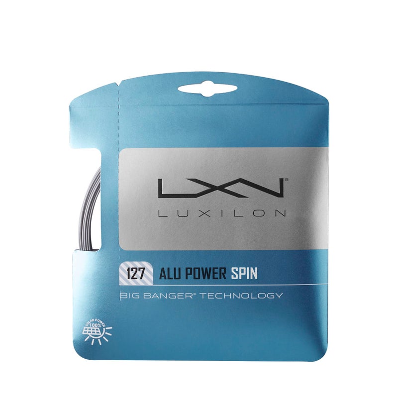 Luxilon ALU Power Spin 127 Tennis String - Set, Silver - Image 1